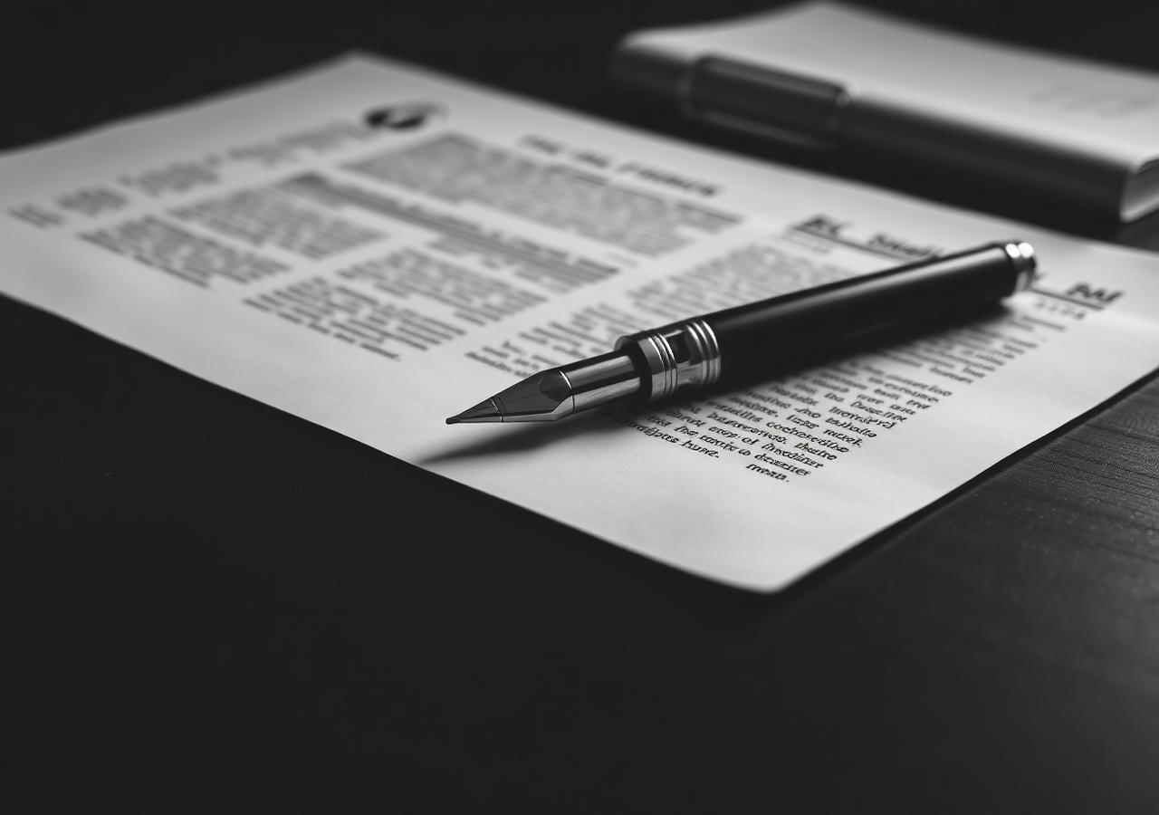 Documentos e caneta